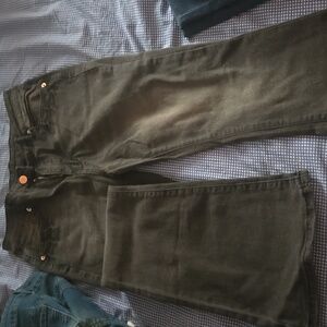 Womens Black Denim Flared Jeans- Size Medium